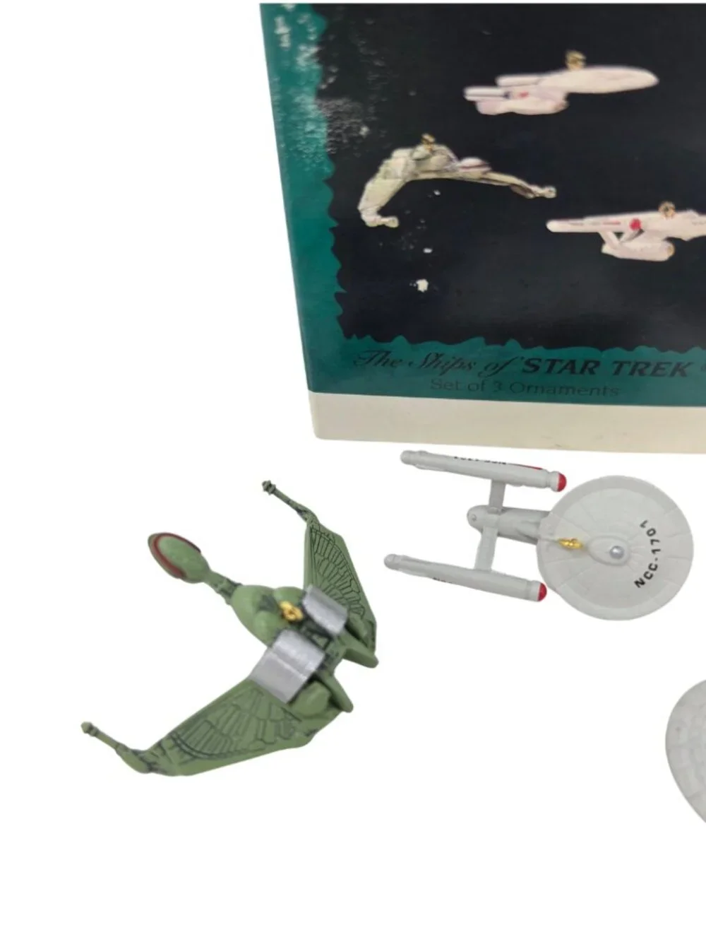 Vtg 1995 Hallmark Keepsake The Ships of Star Trek Ornament 3 Pc Set Miniatures
